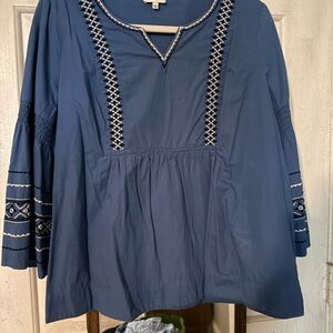 Blue Embroidered Women's Tunic